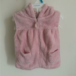 Carter’s Pink Bear Vest Size 18 Months Warm Cozy Toddler Baby Valentines Day